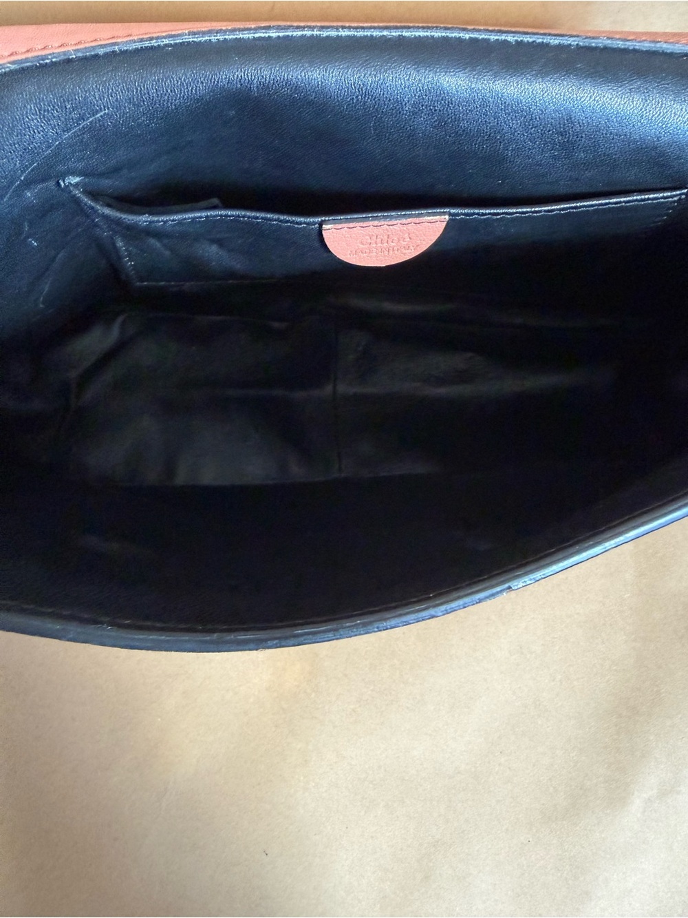 Chloe Coral Orange Leather Large Elsie Shoulder Bag - Picture 9 of 13